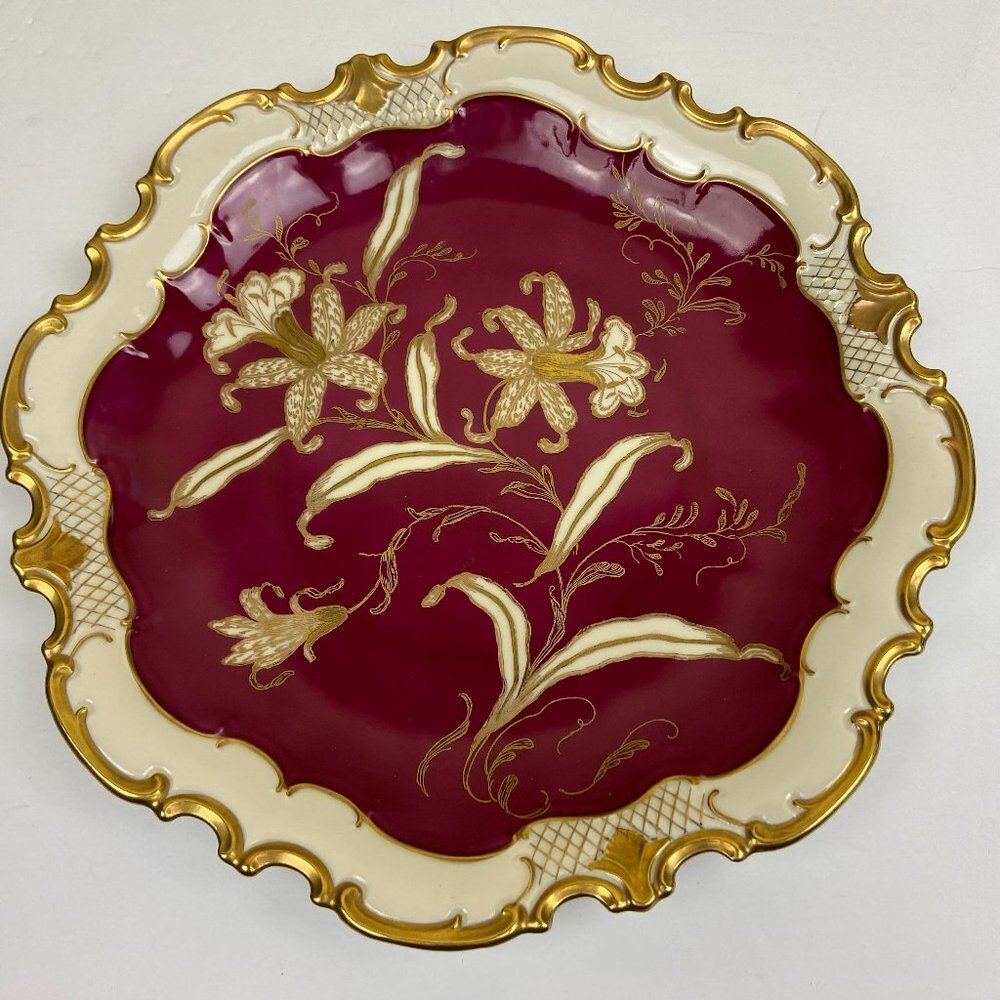 Vintage Dish Plate Porcelain Germany Diameter 13"